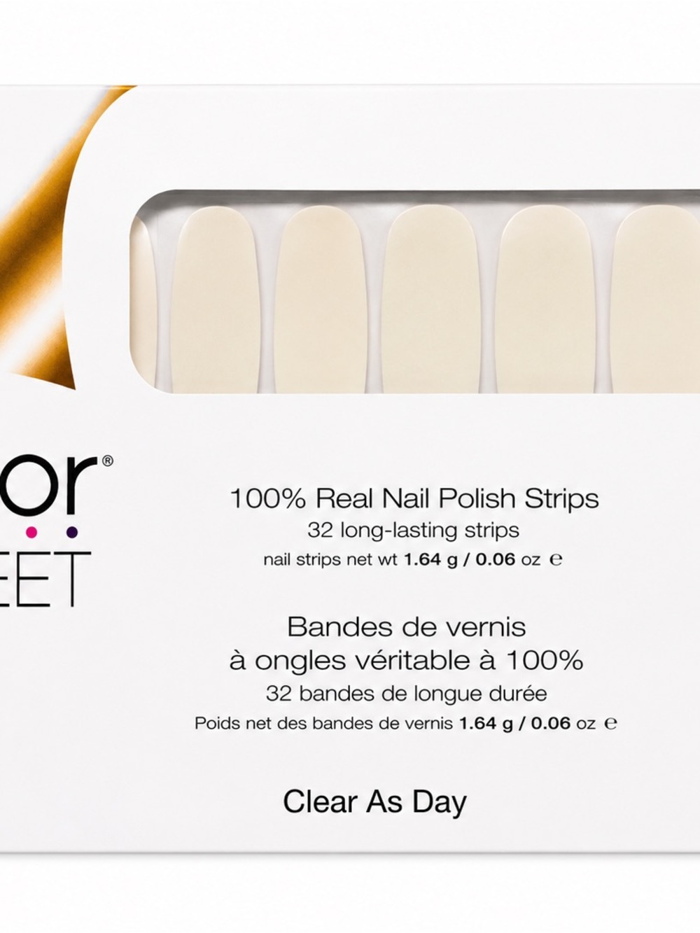 Color Street “Clear As Day” – 32 Strip French Overlay/Clear Set ✨